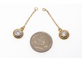 14k Yellow Gold Beautiful Drop Pendant Brilliant Diamond Earring Jackets, App. 0.34 TCW
