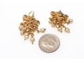 Vintage 14K And Suspended Pearl Earrings