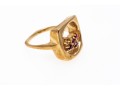 Artistic 14K Open Center Ruby Ring, Size 4