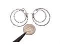 Sterling Silver Striking Open Crescent Moon CZ Button Earrings
