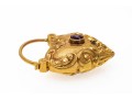 14k Yellow Gold Beautiful Antique Repousse Puffed Heart Locket