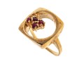 Artistic 14K Open Center Ruby Ring, Size 4