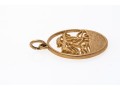 14k Yellow Gold Interesting Round Open Tree Motif Pendant