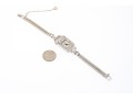 Geneva 14K, Platinum And Diamond Set Mechaincal Watch