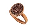Chic Milor 18K Rose Gold Druzy Ring, Size 7