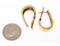 14K And Dazzling Diamond Elongated Hoop Earrings