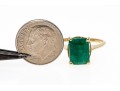 Charming 10K And Single Emerald Ring, Size 8