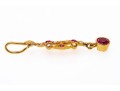 Fantastic 22K Seed Pearl And Pink Sapphire Drop Pendant