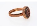 Chic Milor 18K Rose Gold Druzy Ring, Size 7