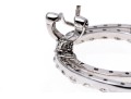 Sterling Silver Striking Open Crescent Moon CZ Button Earrings