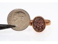 Chic Milor 18K Rose Gold Druzy Ring, Size 7