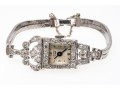 Geneva 14K, Platinum And Diamond Set Mechaincal Watch