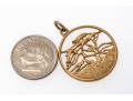 14k Yellow Gold Interesting Round Open Tree Motif Pendant