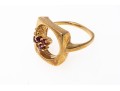 Artistic 14K Open Center Ruby Ring, Size 4