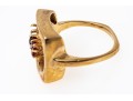 Artistic 14K Open Center Ruby Ring, Size 4