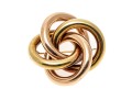 Fantastic 14K Yellow And Rose Gold Knot Style Brooch