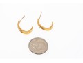 14k Yellow Gold Striking Diamond G  Set Hoop 
