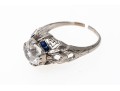 Platinum Vintage Filigree Solitaire Ring
