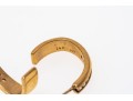 14k Yellow Gold Striking Diamond G  Set Hoop 