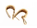 14K And Dazzling Diamond Elongated Hoop Earrings