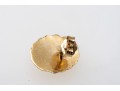 14K Ribbed And Polished Puff Earrings