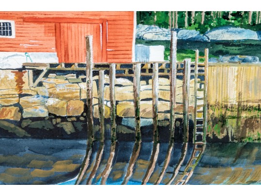 Wayne Hiller (American, 20th C.) Watercolor 