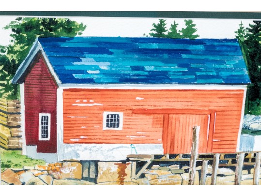Wayne Hiller (American, 20th C.) Watercolor 
