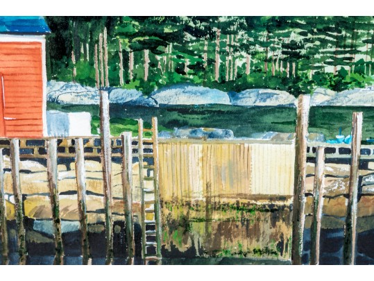 Wayne Hiller (American, 20th C.) Watercolor 