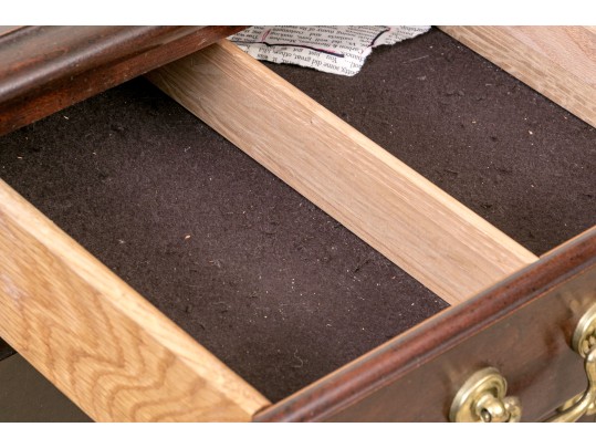 Queen Anne Style Vintage Solid Cherry Silver Chest