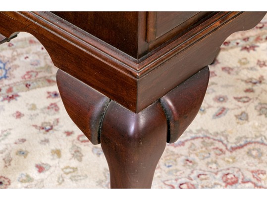 Queen Anne Style Vintage Solid Cherry Silver Chest