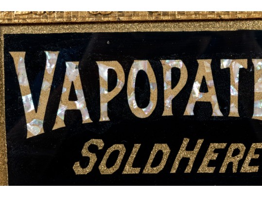 Mother Of Pearl Inlaid Antique Sign, 