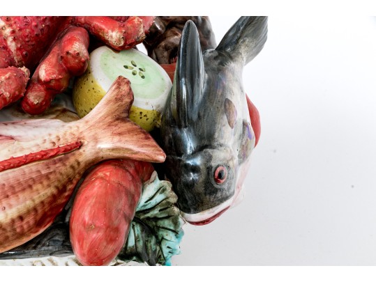Italian Majolica Seafood Centerpiece