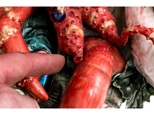 Italian Majolica Seafood Centerpiece