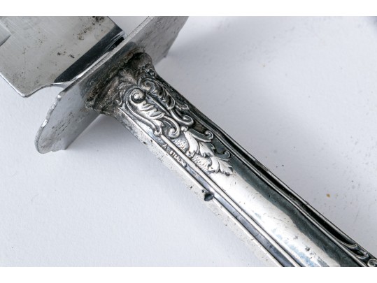 Vintage Sterling Handled Steel Blades Weighted Carving Set