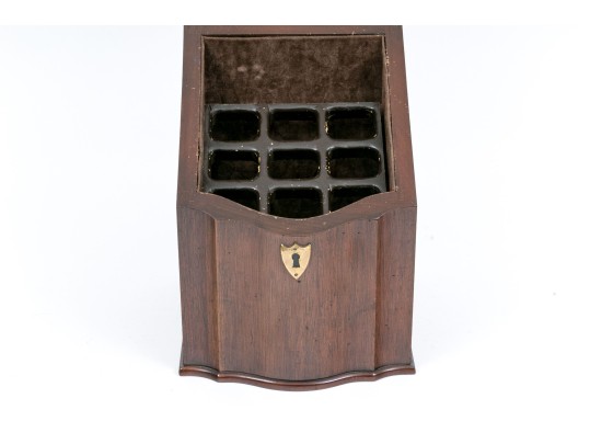 Vintage Mahogany Hinged Knife Box