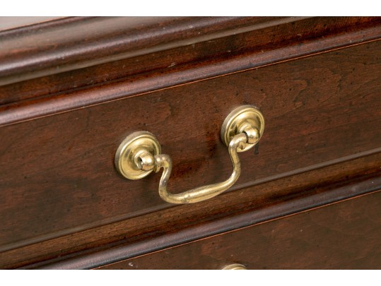 Queen Anne Style Vintage Solid Cherry Silver Chest