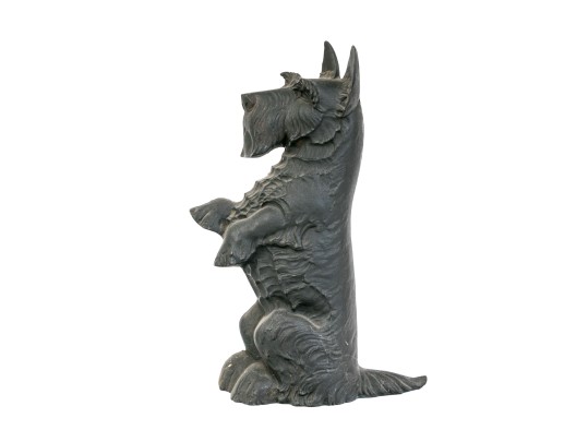 Black Finished Cast Iron Door Stop, Terrier