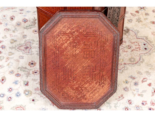 Vintage Chinese Tiered Rattan Basket