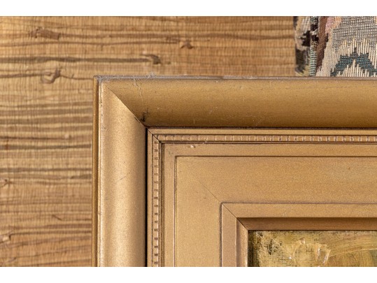 Oil On Board Boy Playing Piano