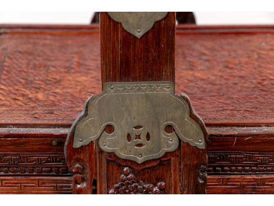 Vintage Chinese Tiered Rattan Basket