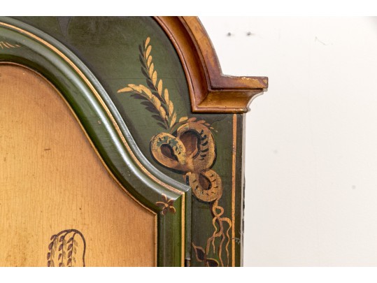 Chinoiserie Hand Paint Decorated Secretary Bookcase, Ca. 1920 Or Earlier