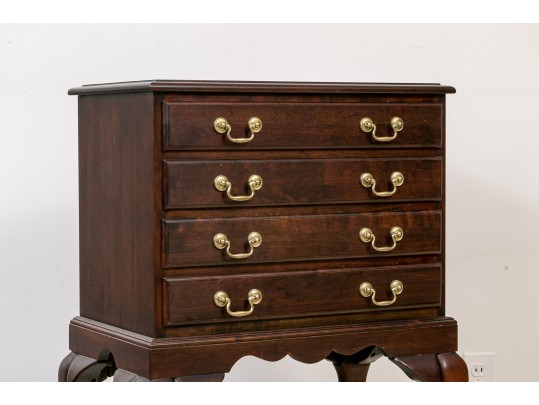 Queen Anne Style Vintage Solid Cherry Silver Chest