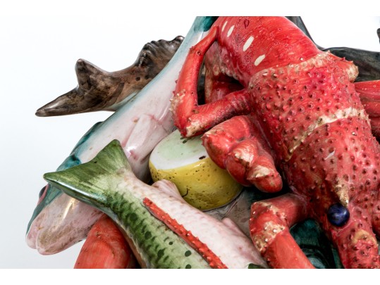 Italian Majolica Seafood Centerpiece