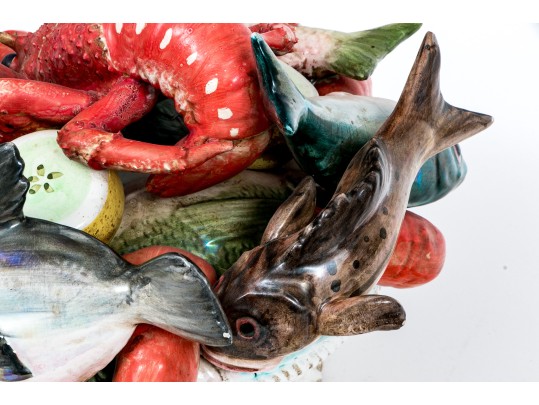 Italian Majolica Seafood Centerpiece