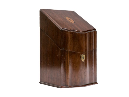 Vintage Mahogany Hinged Knife Box