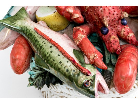 Italian Majolica Seafood Centerpiece