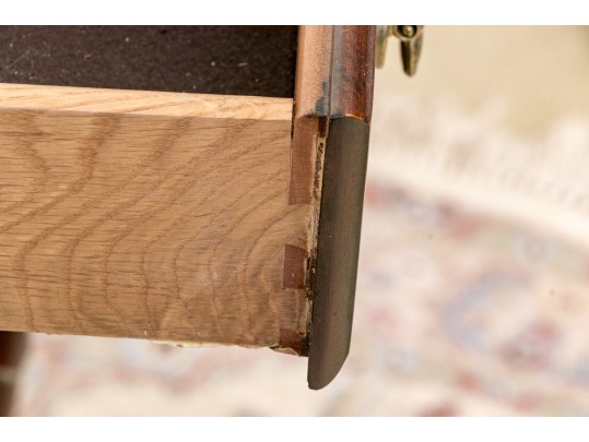 Queen Anne Style Vintage Solid Cherry Silver Chest