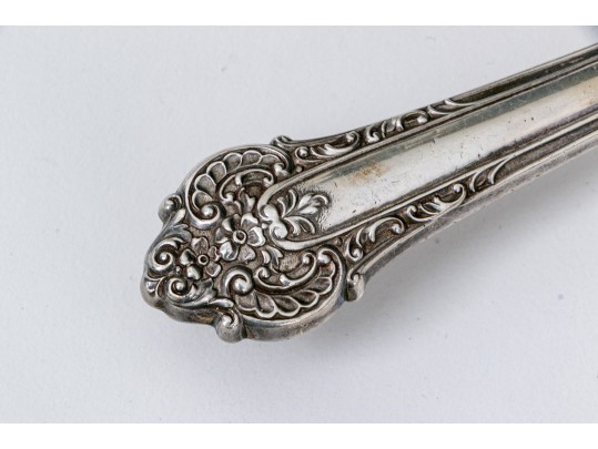 Vintage Sterling Handled Steel Blades Weighted Carving Set