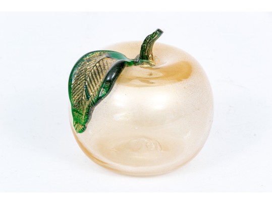 Artisanal Handblown Glass Apple