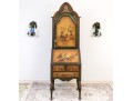 Chinoiserie Hand Paint Decorated Secretary Bookcase, Ca. 1920 Or Earlier